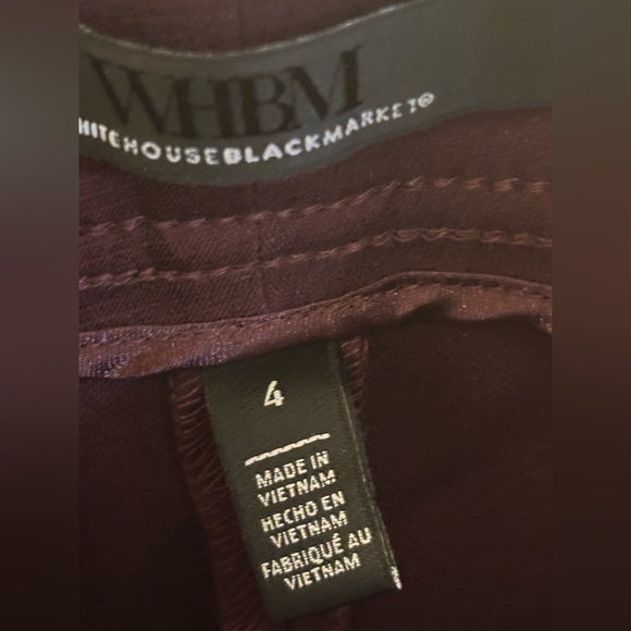 WHBM beautiful Jolie button pants. Size 4. Color burgundy - Picture 3 of 8